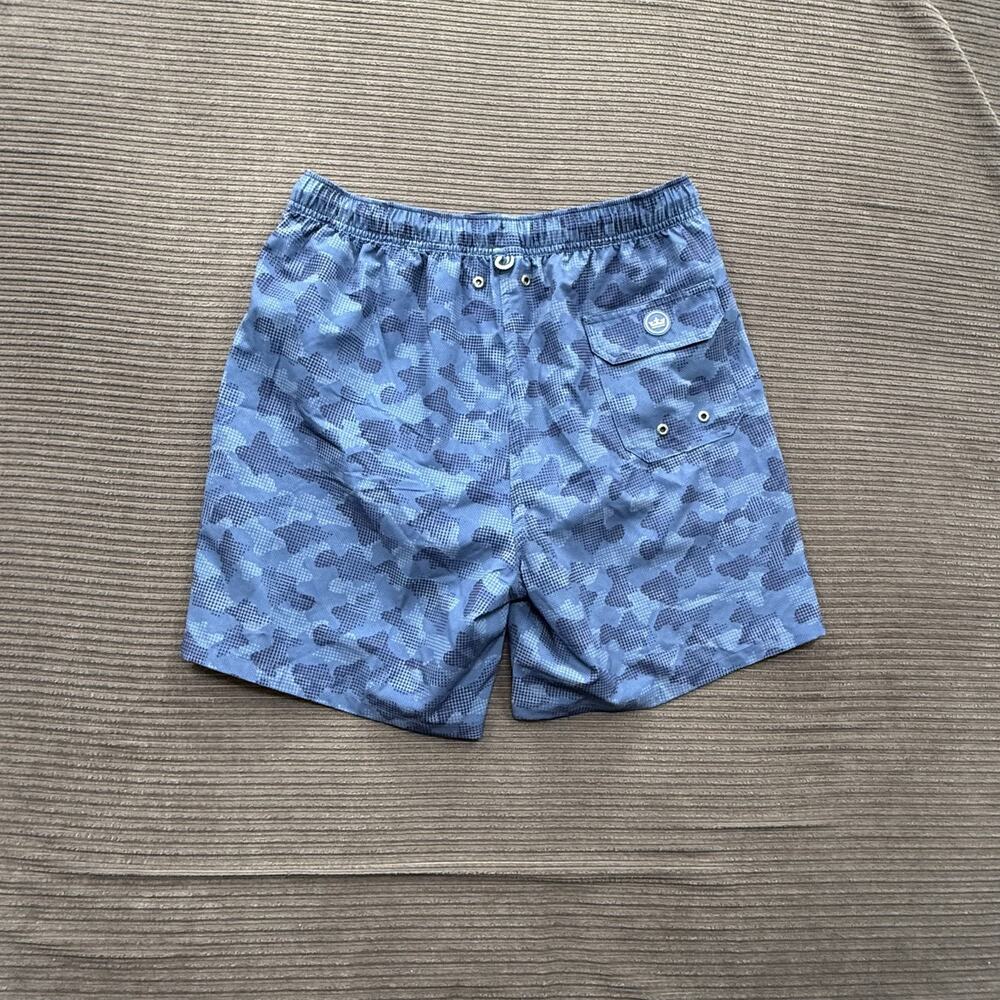 Peter Millar Swim Shorts Mens Medium Blue Camo Stretch Trunks Swimwear Boardwalk - Picture 2 of 7